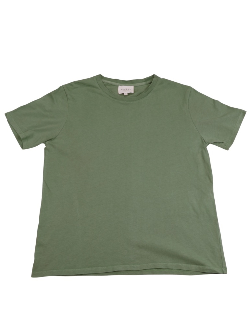 Sézane Green Tee Size S Minimalist Cotton Basic Top